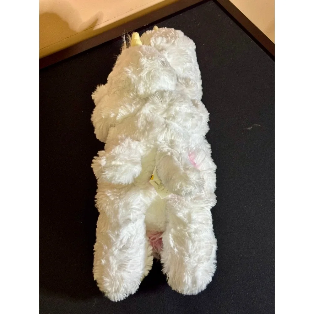 Cloud Island Plush Unicorn Mother and Baby Rattle Set White Pink Stuffed Animal